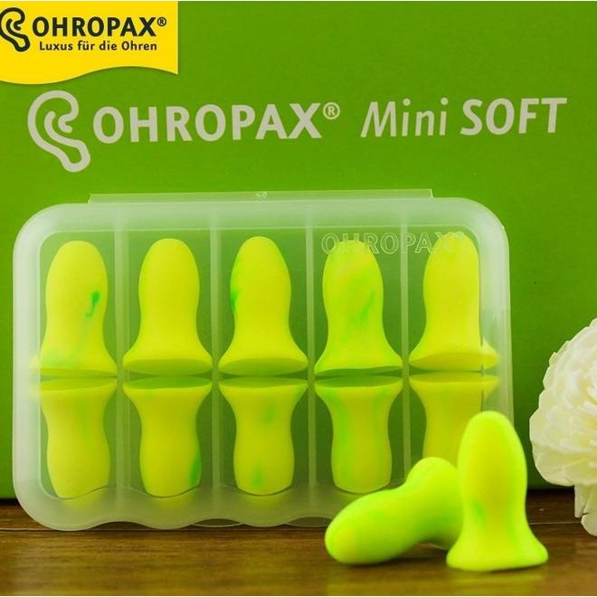 

TERSEDIA 5PAIRS OHROPAX MINI SOFT EARPLUGS WASHABLE FOAM EAR PLUGS SLEEPING