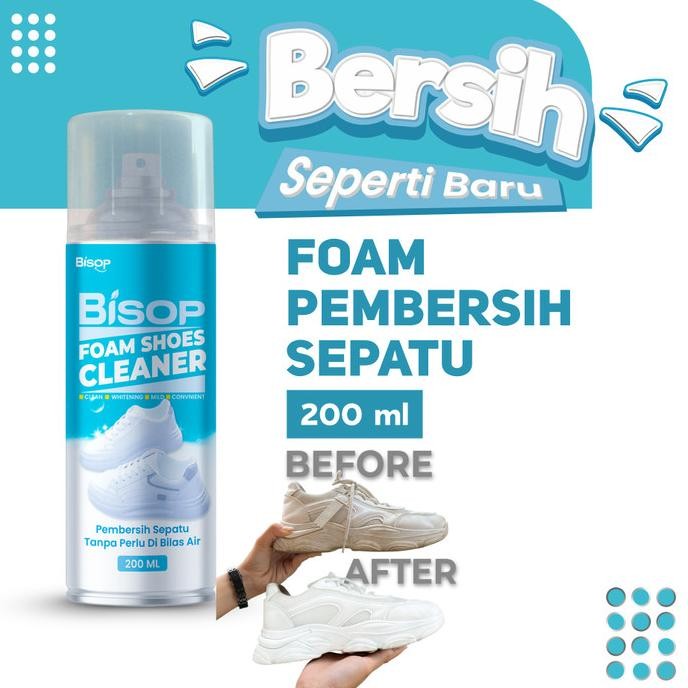 

TERSEDIA BISOP FOAM SHOE CLEANER / PEMBERSIH SEPATU INSTAN TANPA AIR 200ML