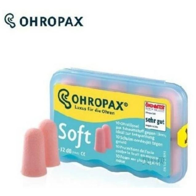 

TERSEDIA 5PAIRS OHROPAX SOFT FOAM EAR PLUGS WASHABLE NOISE STOPPING EARPLUGS