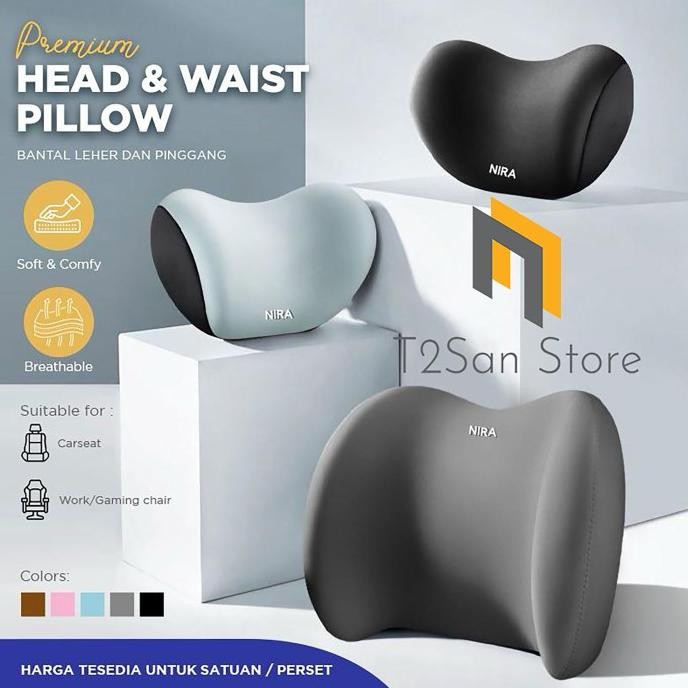 

TERSEDIA BANTAL LEHER & PINGGANG MOBIL MEMORY FOAM PREMIUM NIRA / HEAD & WAIST PILLOW PREMIUM