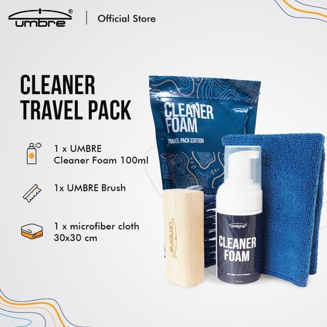 

TERSEDIA UMBRE CLEANER TRAVEL PACK (CLEANER FOAM + BRUSH + MICROFIBER CLOTH)