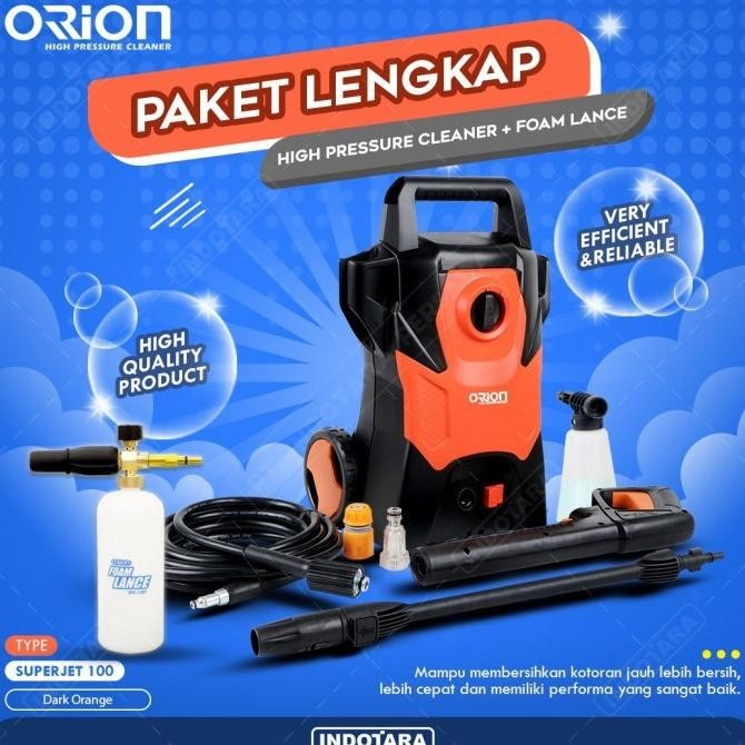 

TERSEDIA PAKET LENGKAP - ORION JET CLEANER SUPERJET100 - 1 FOAM LANCE SFL100