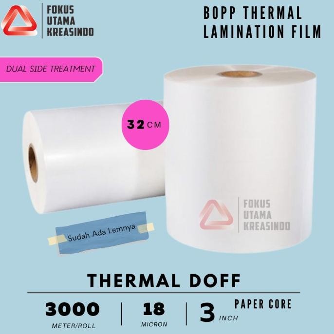 

NEW Roll Plastik Laminasi Thermal Doff 32cm 18mic double corona
