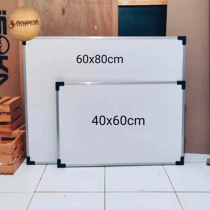 

60X80 Cm Whiteboard Papan Tulis Non Magnet Single Face Kantor Sekolah