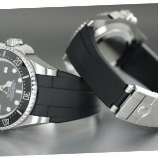 TERBARU Strap Rubber/Tali Karet/Rolex Deep Sea+Buckle 21 MM BISA GRAB