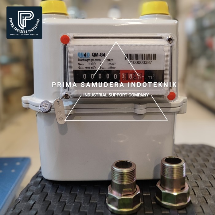 TERBARU Diaphragm Gas Meter QU4D QM-G4 Type G4 6m/h + Include Tera PROMO