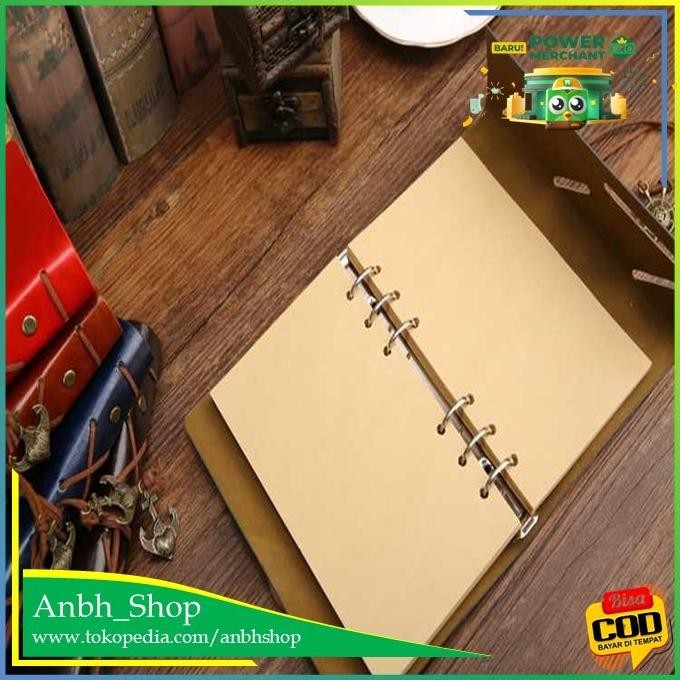 

BUKU AGENDA PLANNER / BUKU CATATAN COVER KULIT RETRO COMPASS / BINDER