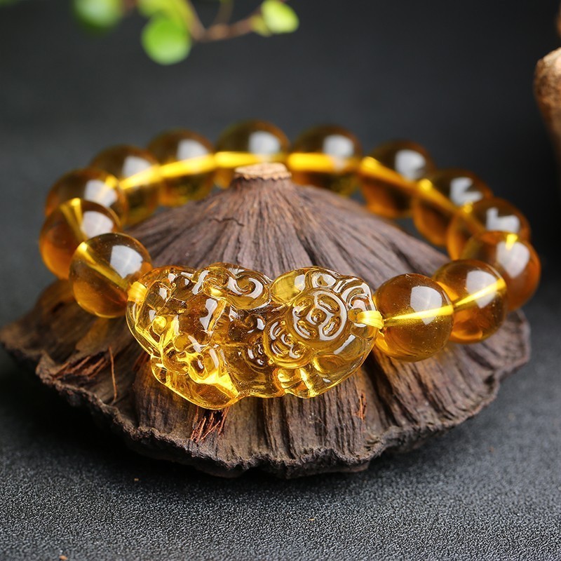 Citrine Pi Xiu Bracelet Men and Women Pixiu Couple Bracelet