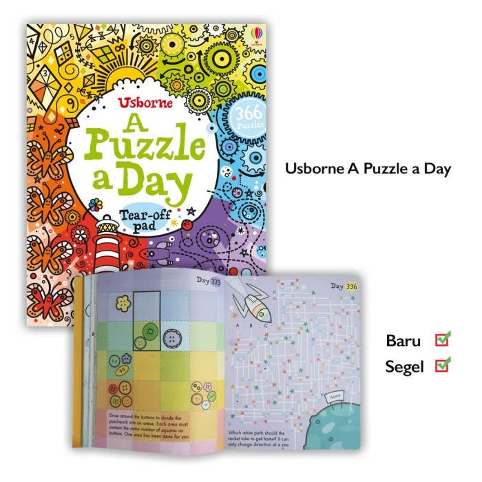 

PROMO! Buku Usborne A Puzzle A Day Philip Clarke Melatih Otak Kiri Kanan Anak