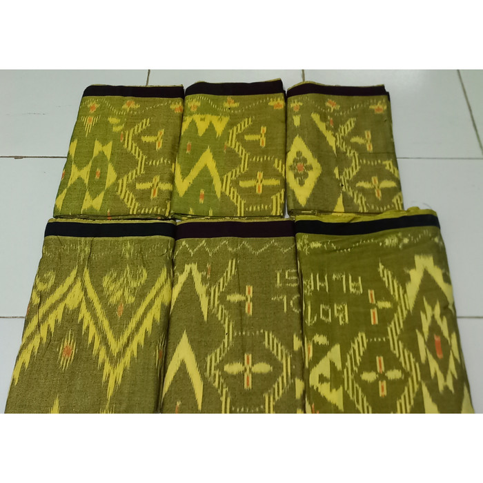 TERLARIS Sarung Tenun Gloyor Pria Botolan Sarung Tenun Goyor Botolan ATBM Tegal - Kuning, acak