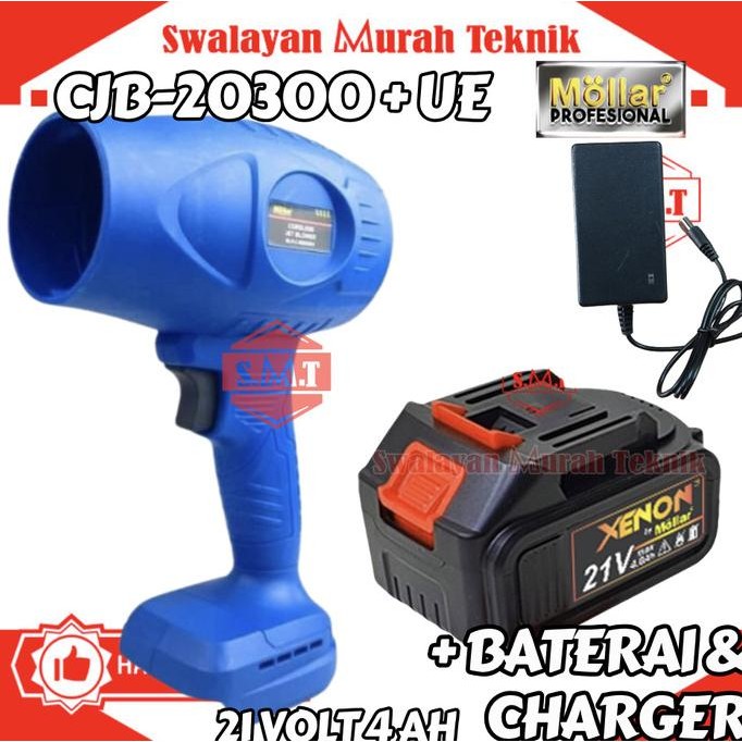 Mollar Cjb20300-U (Unit) Turbo Jet Dry Blower Cordless Dryer Angin 20V Original Dan Terpercaya