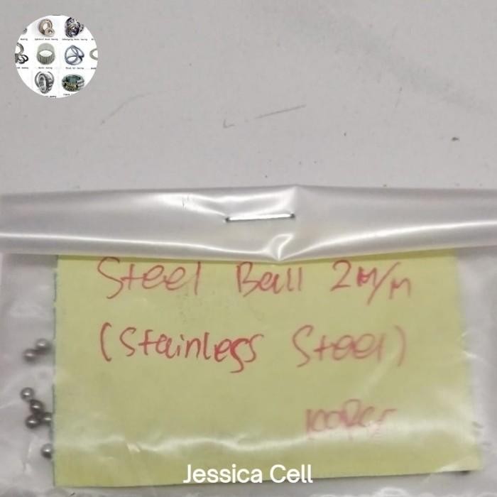 STEEL BALL 2MM STAINLESS STEEL ( 100 PCS ) Import Premium