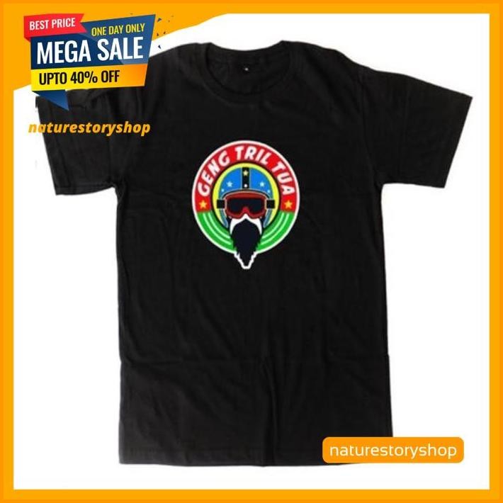 KAOS TSHIRT BAJU OBRAL MURAH COMBED 30 DISTRO GENG TRIL VINTAGE TRAIL TUA MOTOR OTOMOTIF ONGKIR NOL 