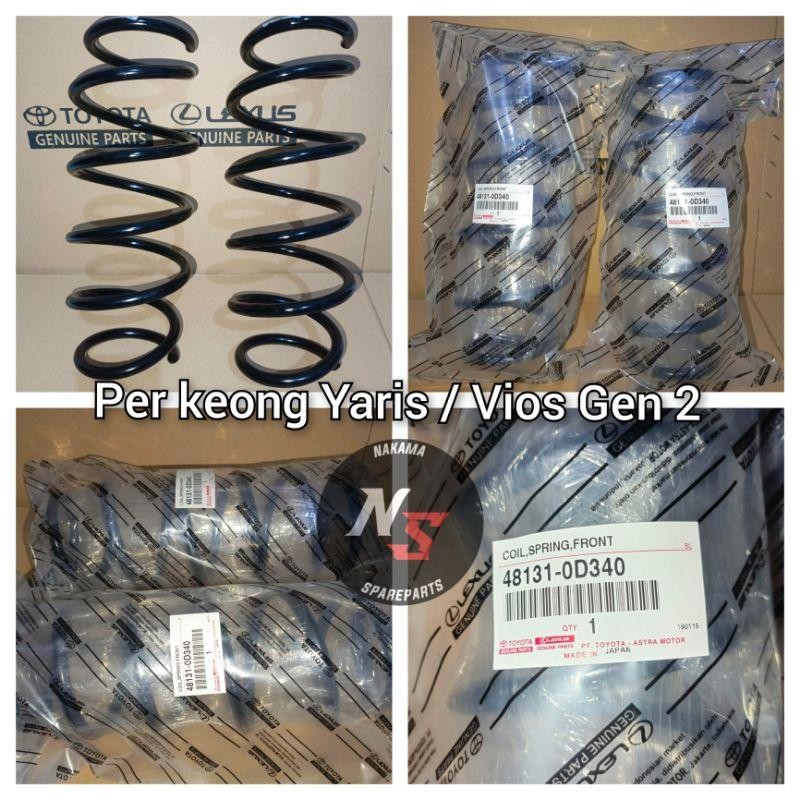 Per Keong - Coil Spring Depan Yaris / Vios Limo Gen 2 Asli Original