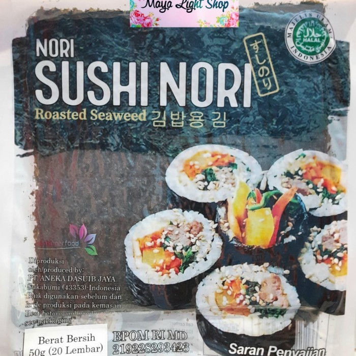 

jual nori sushi bento 20lembar rumput laut kering halal