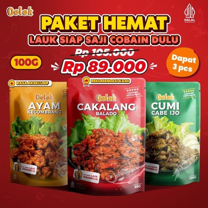 

Bisa Gosend ! Paket Cobain Dulu Si Laoek/Cakalang Balado/Cu Cabe Ijo/ Ayam Kecom