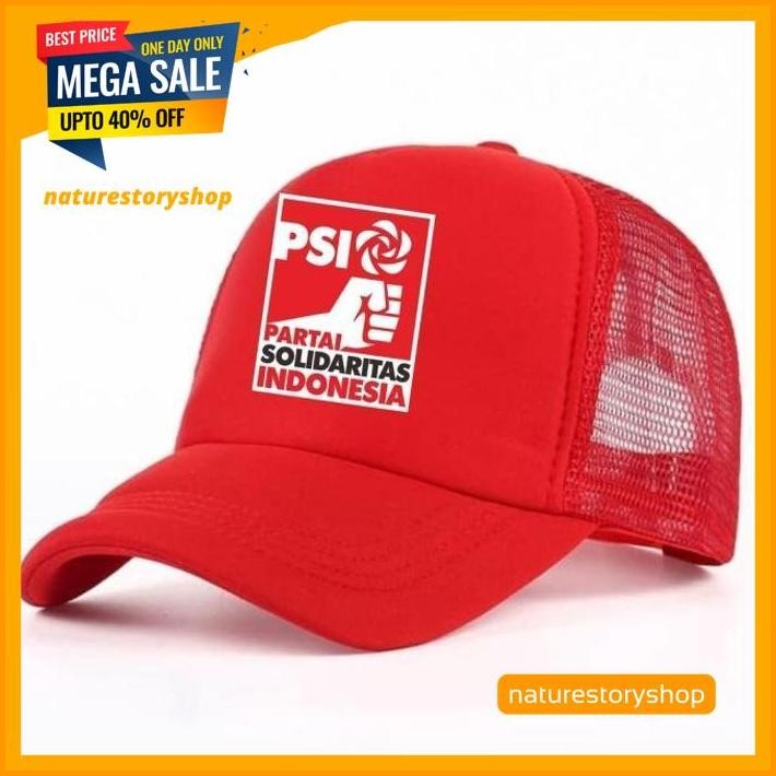 TOPI TRUCKER JARING PARTAI SOLIDARITAS INDONESIA PSI POLITIK PEMILU       HIGHT QUALITY 