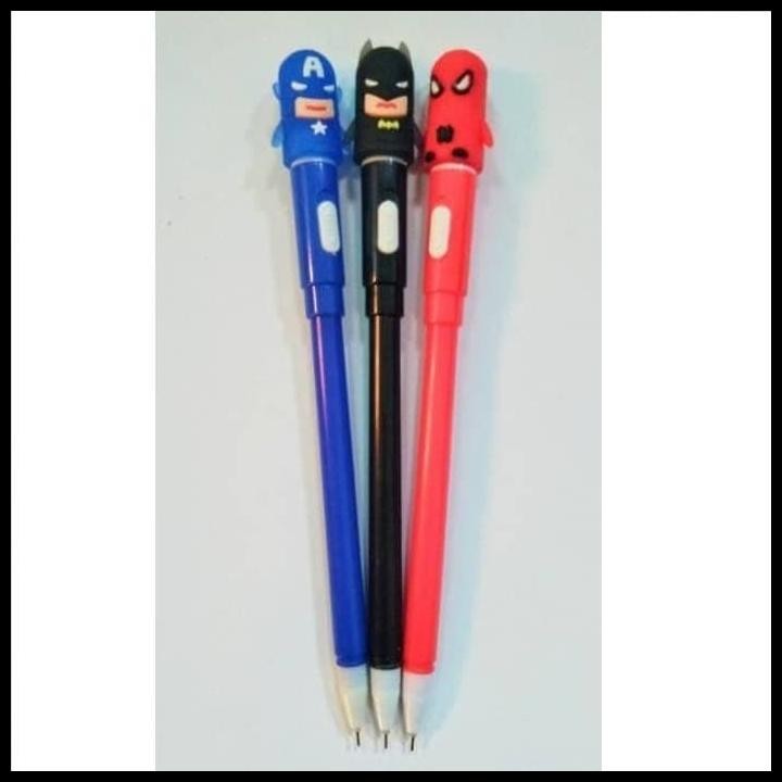 

Pulpen Lampu Batman Nyala / Gel Pen Karakter Superhero Bolpoin Pena