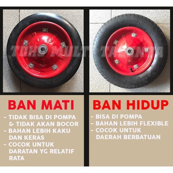 Promo Roda Gerobak Pasir / Cor / Ban Troli Sorong / Lori Dorong / Bangunan