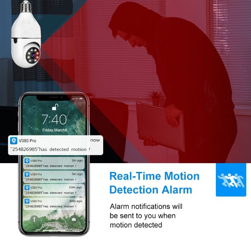 CCTV 380CCTV Lampu IP CAMERA 8MP DUAL LENS V380 PRO PTZ LAMPU SPEED DOME CCTV