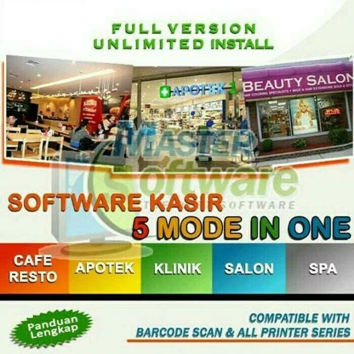 software 5in1 minimarket cafe resto apotik salon spa