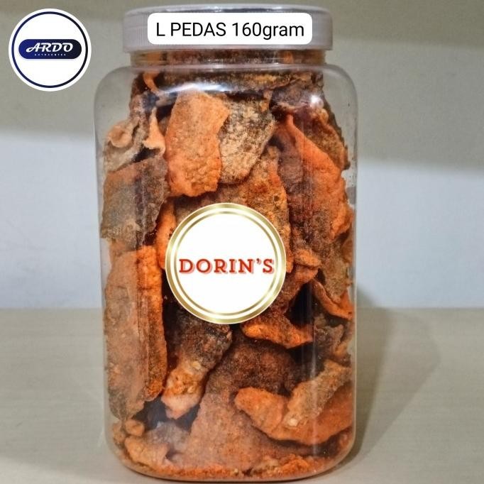 

TERBARU KERIPIK KULIT IKAN PATIN/DORI ORI & PEDAS BESAR 160GRAM !!!!!