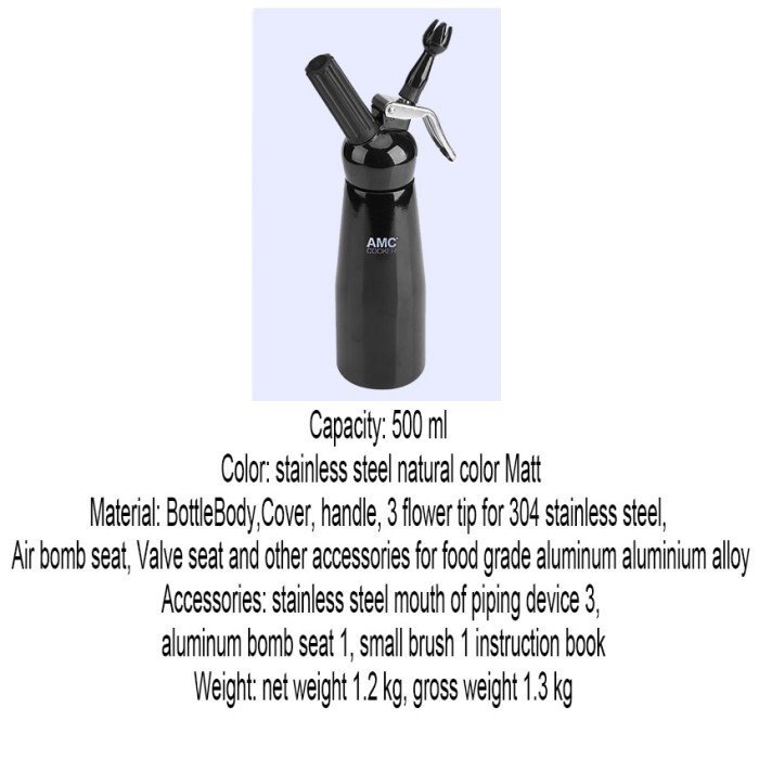 

KOMPLIT whip cream / foam maker / whipped cream dispenser / cream whipper Kode 1009