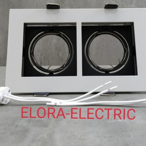 FLASH SALE Kap lampu downlight mr16/spotlight sorot led MR16 2gang/2 Gang -kotak