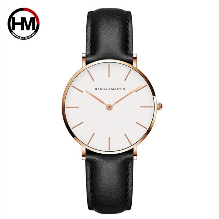 Jam Tangan Wanita Hannah Martin Cb36 Leather Analog Premium Hemat