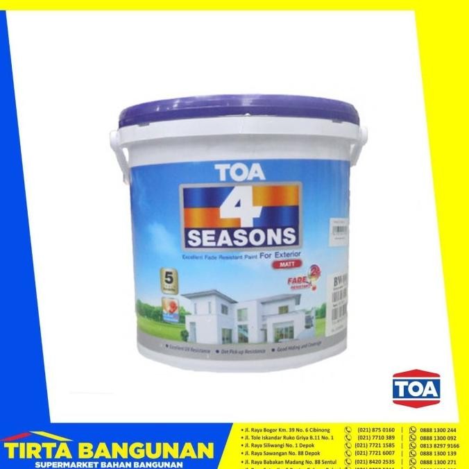 TOA 4 SEASON CAT TEMBOK EXTERIOR CAT TINTING HARGA BY REQUES WARNA
