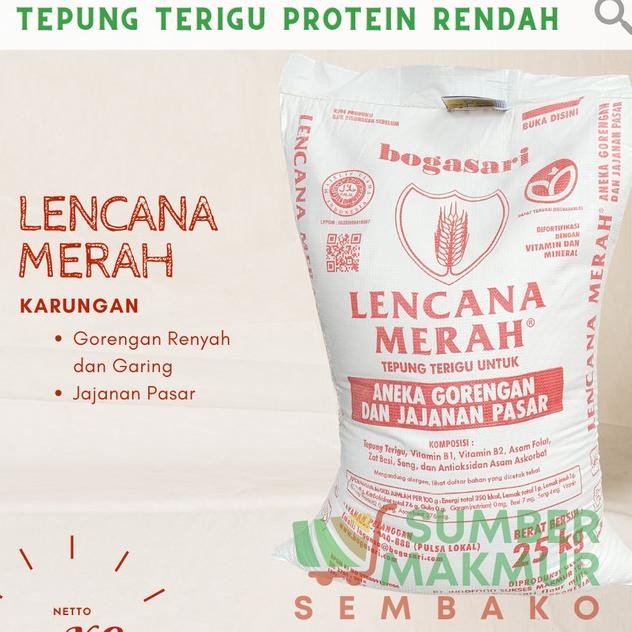 

Tepung Teru Lencana Merah 25 G Goje Grab Only