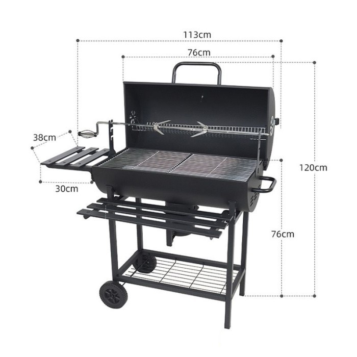 Panggangan Bbq Portable Grill Alat Panggang Putar Ayam Se01