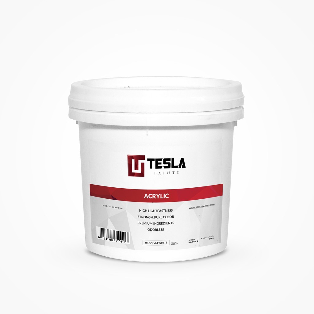

Tesla Paints - Acrylic Paints / Cat Akrilik Titanium White 1000ml