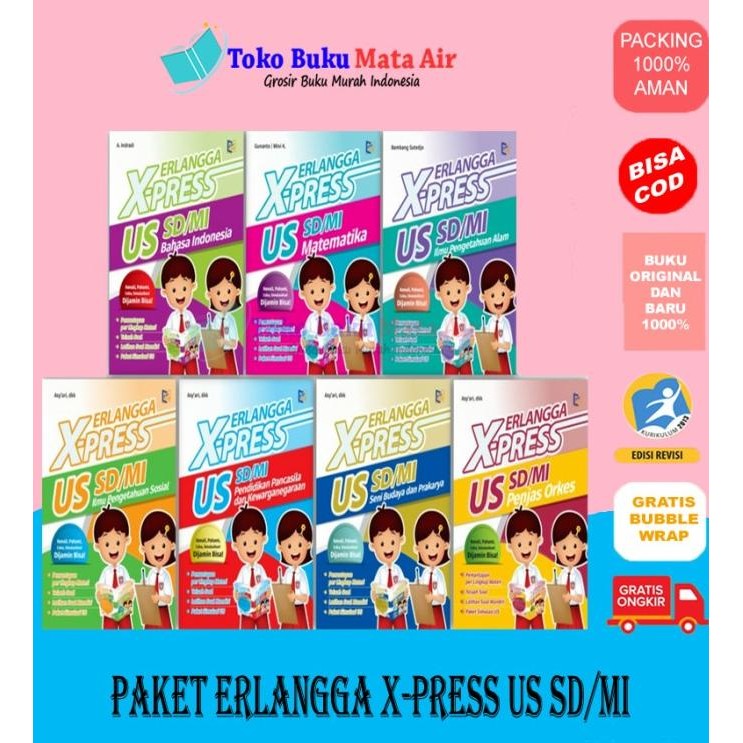 

BEST SELLER ORIGINAL PAKET ERLANGGA X-PRESS US SD/MI 7 BUKU - ERLANGGA