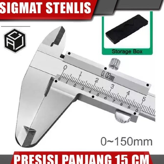

JANGKA SORONG STAINLESS STEEL BESI MICROMETER PANJANG 15 CM AKURAT SIGMAT KETELITIAN 0.02 MM SIAP KIRIM