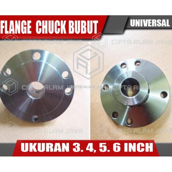 

ADAPTER FLANGE CHUCK BUBUT UKURAN 3. 4 . 5 INCH SIAP KIRIM