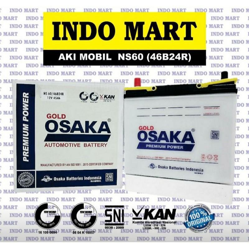 Aki Mobil Ns60 46B24R Avanza Rush Grand Max Carry Apv L-300 Original Osaka