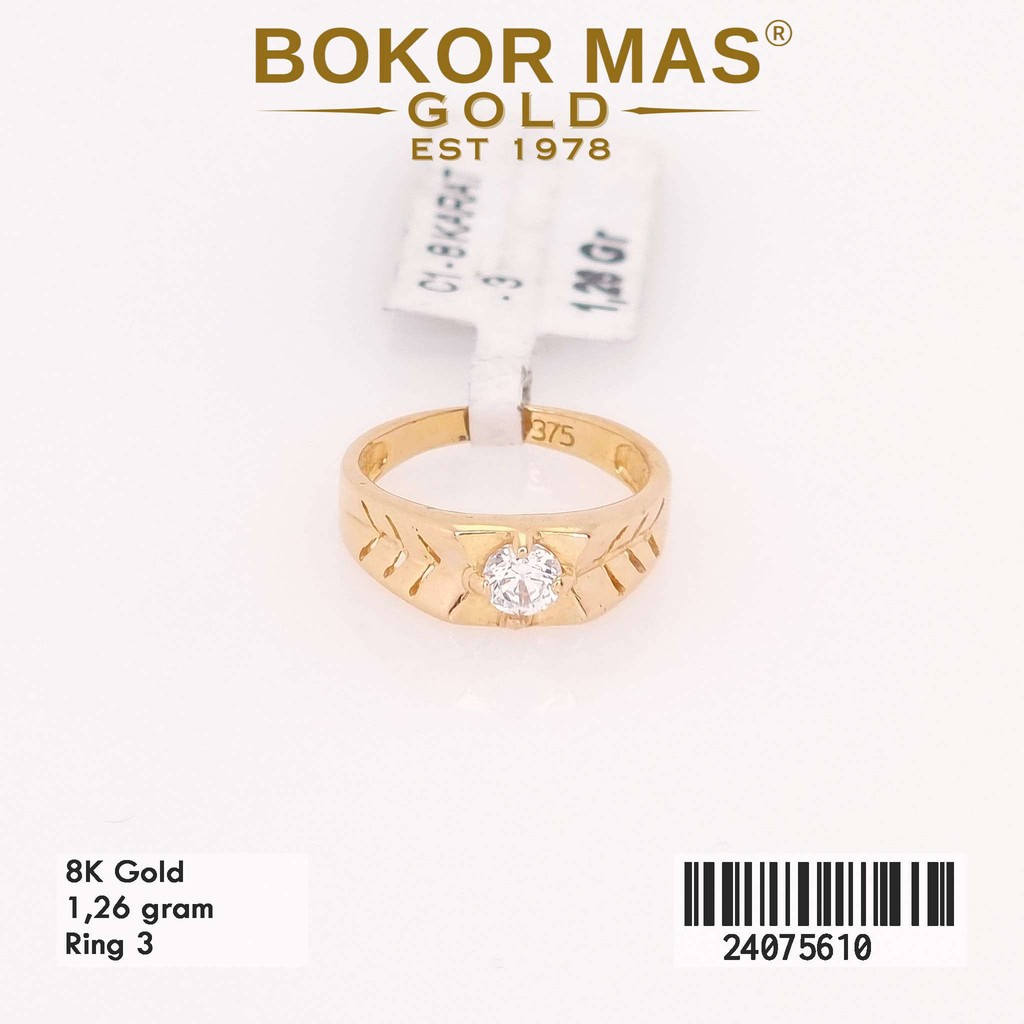 BokorMas Gold Cincin Anak Variasi Permata Emas Asli Kadar 8K 24075610