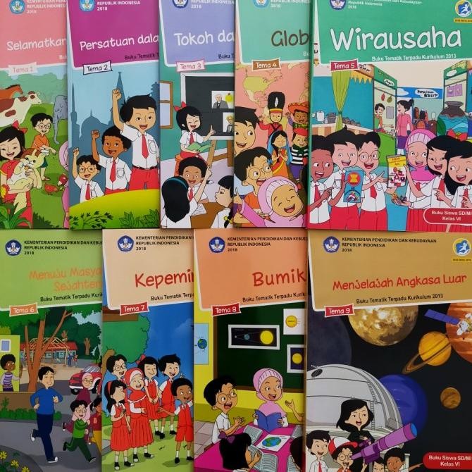 

ORI paket satu tahun buku tematik k13 Dikbud kelas 6 tema 123456789