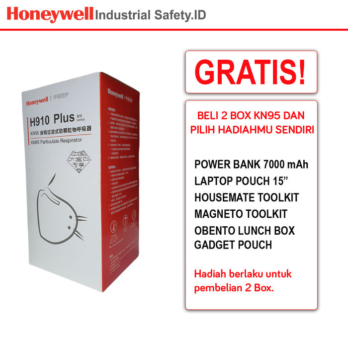 Murah Masker KN95 Honeywell anti Virus Respirator H910 plus 50 pcs Non COD