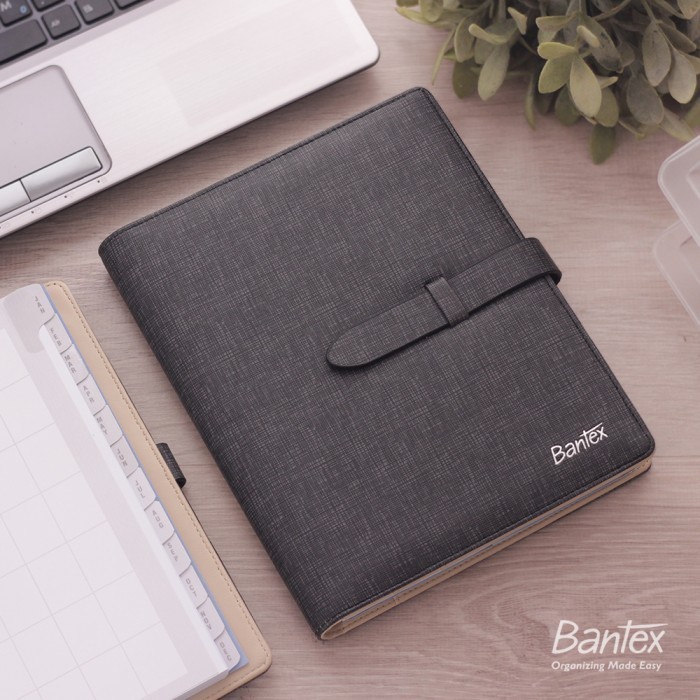 

Buku Agenda Planner Cover Kulit Black Leather Diary Bantex - 7492 10+P