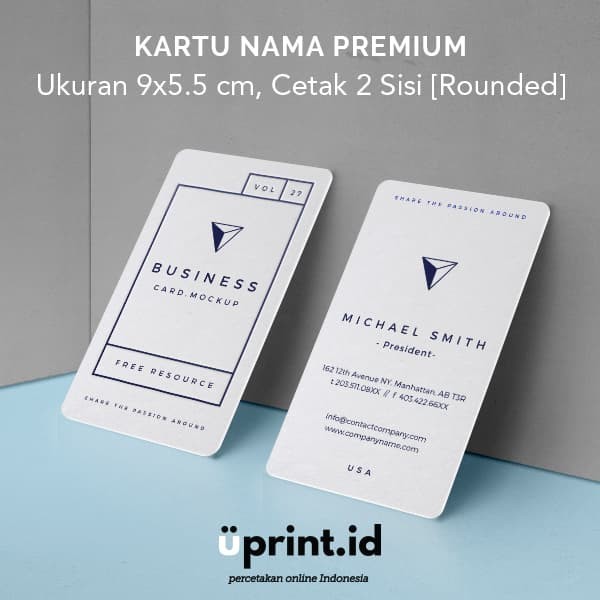 

[Premium] Kartu Nama 2 sisi, Corner Rounded