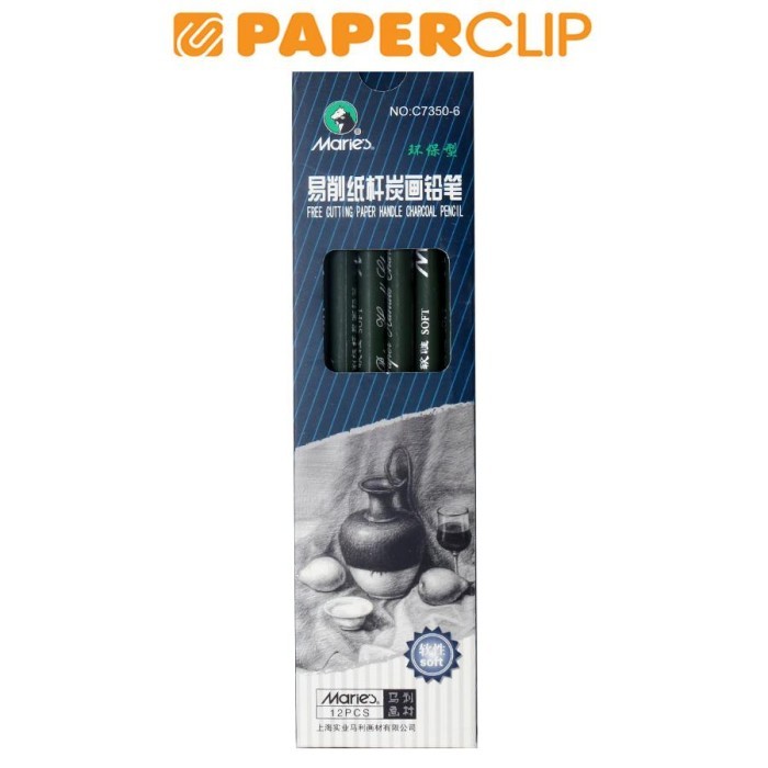 

CHARCOAL PENCIL MARIES C7350-6 SOFT SET 12