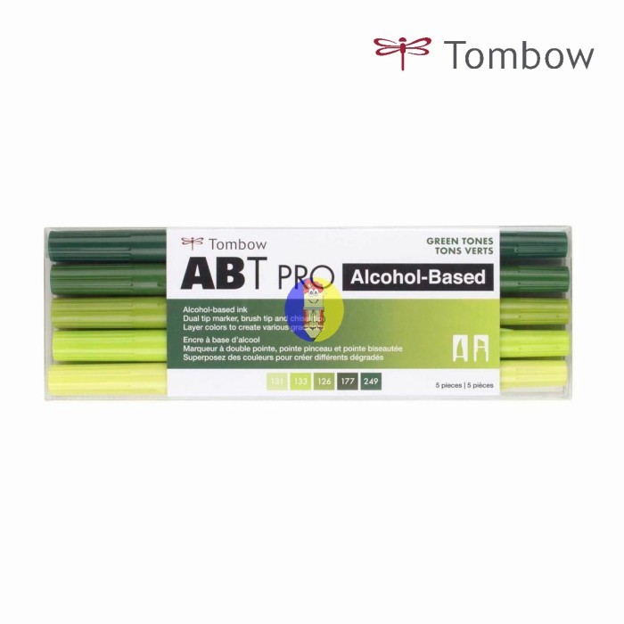 

Tombow ABT PRO Dual Brush Pen Set 5 Colors Alcohol Based