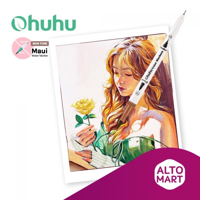 

OHUHU Maui Skin Tone 36 Colors Pens (Brush & Fineliner)