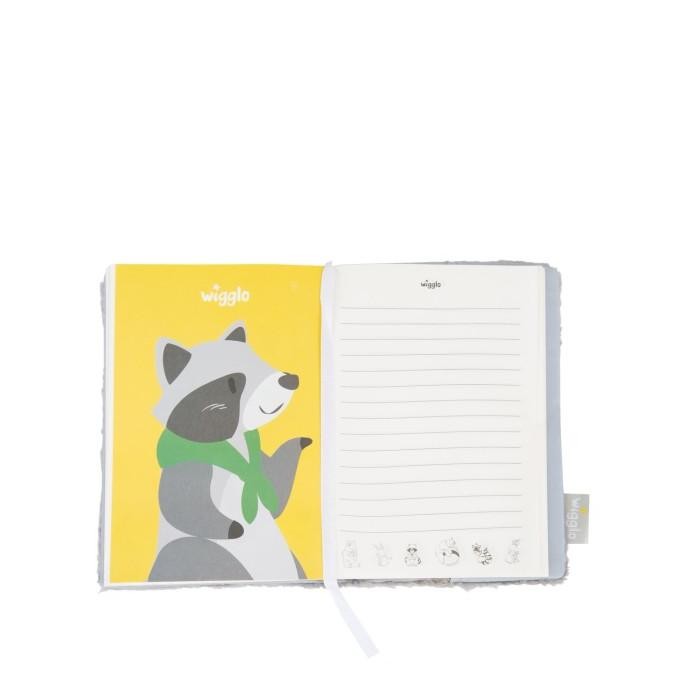 

TERBARU WIGGLO FLUFFY JOURNAL BOOK A6 RACOON GREY !!!!!