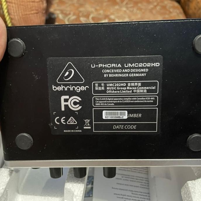 BENGRINGER U-PHORIA UMC 202 HD, 24bit/192KHz