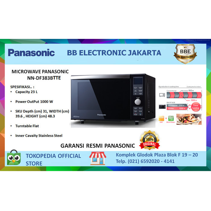 TERBARU Panasonic microwave NN-DF383B Inverter