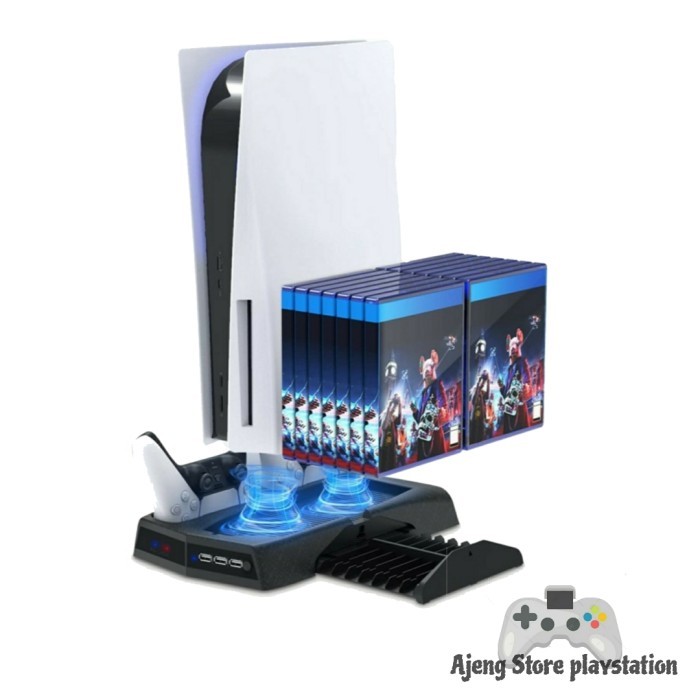 PS5 KJH Charging Stand Whit Cooling Fan LED