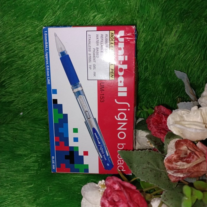 

balpoint uniball signo biru lusinan